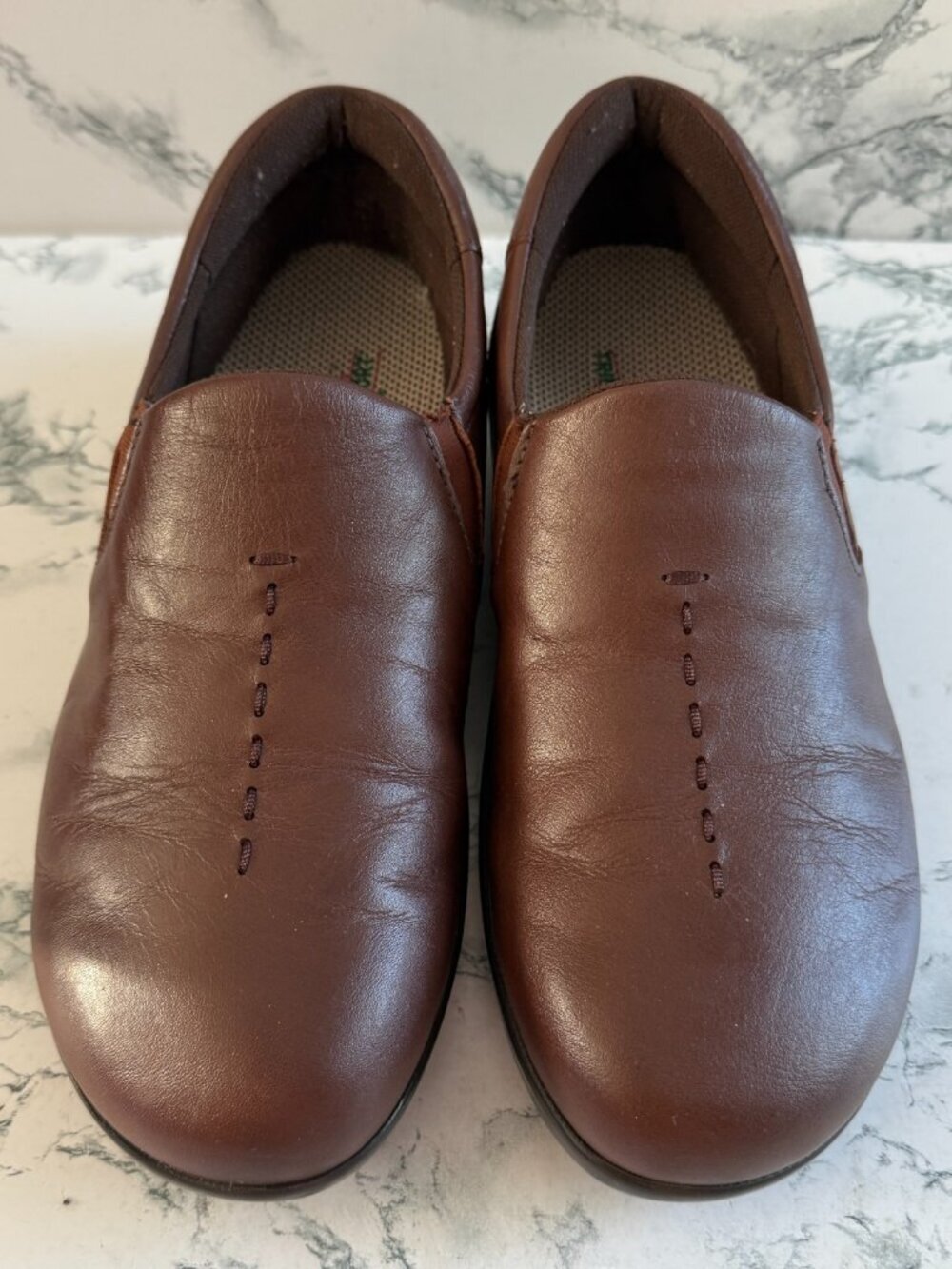 SAS Women 7WW Viva Slip On Loafer Brown Leather Comfort Everyday Closed Toe Shoe